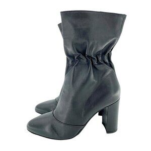 Cordani Valenti Black Leather Ankle Foldable Shaft Boots SZ 37 EU New $448